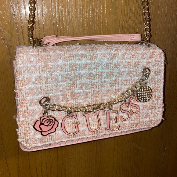 Pink Tweed Guess Crossbody - Picture 2 of 5